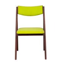 Product photo Folding chair Clack, upholstered backrest, velour Teddy 932, frame beech stain antique walnut from the ChiedoCover company.