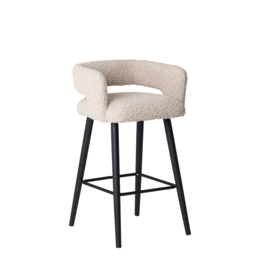 Mars bar stool, suit.Merino 002 wool, beech legs ,black stain - photo 1