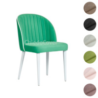 صورة المنتج كرسي توني، كوردروي أكوامارين/أبيض، أرجل بيضاء من شركة تشيدوكوفر.