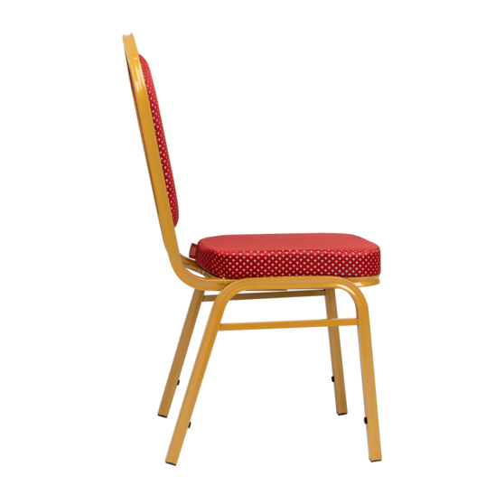 Chair Hit 25 mm, frame - gold, upholstery - crown red - photo 2