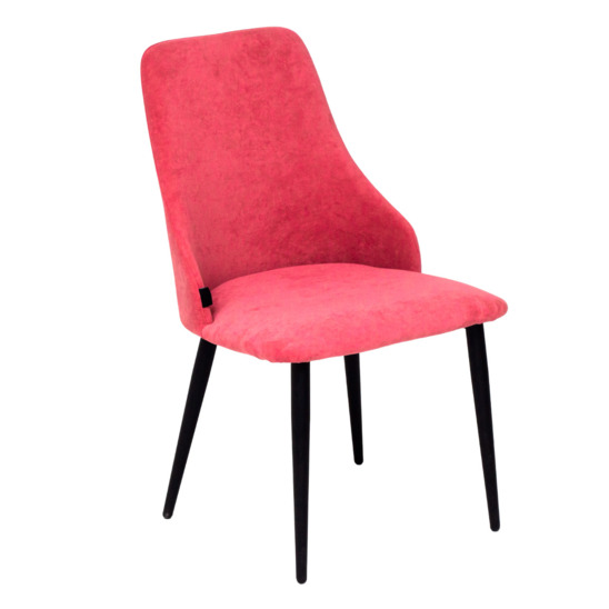 Aer chair, red velour, metal legs - photo 1