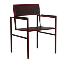 Product photo Loft 11 chair with armrests, mahogany frame from the manufacturer ChiedoCover, product picture, real product photo