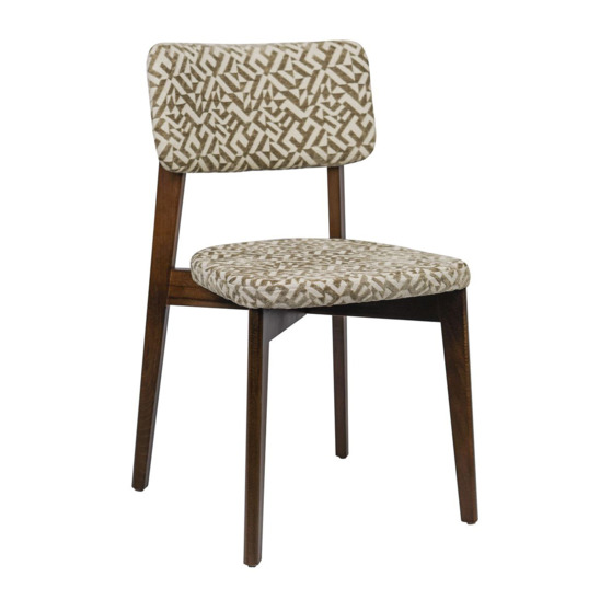 Topas chair, Elegancia beige/ antique walnut - photo 1