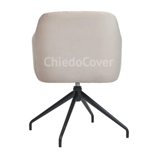 Tulip chair, beige fabric, metal rotating base - photo 5