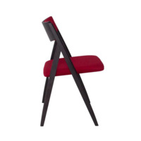 Product photo Folding chair Clack with upholstered backrest, velour Velutto 38, legs beech stain black from the ChiedoCover company.