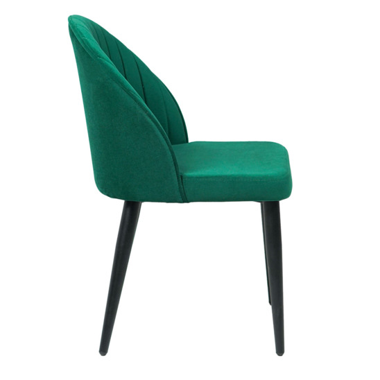 Tony light chair, velour green Velutto 20, metal legs - photo 5