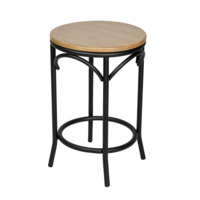 Product photo Bistro stool - steel legs, wooden seat from the manufacturer ChiedoCover, product picture, real product photo