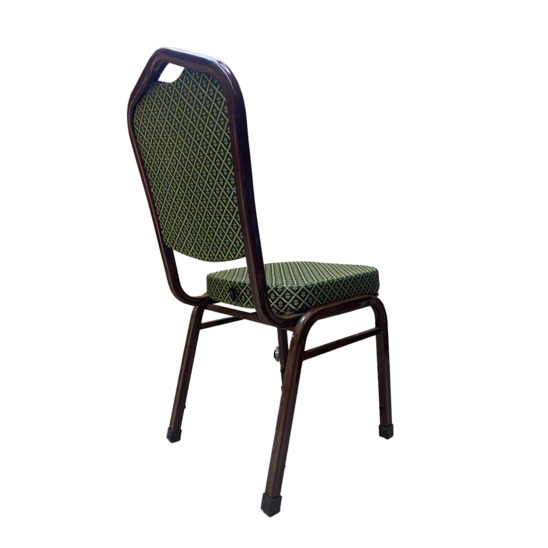 Chair Hit 25, jacquard green, brown, with external plugs - photo 3