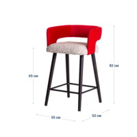 Product photo Mars semi-marble chair, Zizi 644 velour backrest,Viola zigzag Grey seat from the ChiedoCover company.
