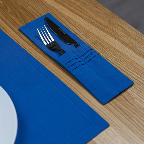 A set of placemats and couverts for 2 devices, blue - photo 4