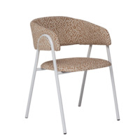 Product photo Gabbana chair, chenille VIOLA, steel frame from the manufacturer ChiedoCover, product picture, real product photo