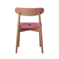 Product photo Rockwell chair, Wasp embroidery, TEDDY 833 velour, beech legs, lacquer from the ChiedoCover company.
