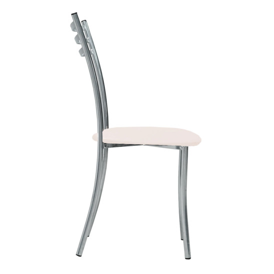 Astra chair, chrome frame, grey leatherette - photo 3