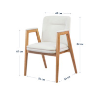 Product photo Bali chair, velour Teddy 003, lacquer from the ChiedoCover company.