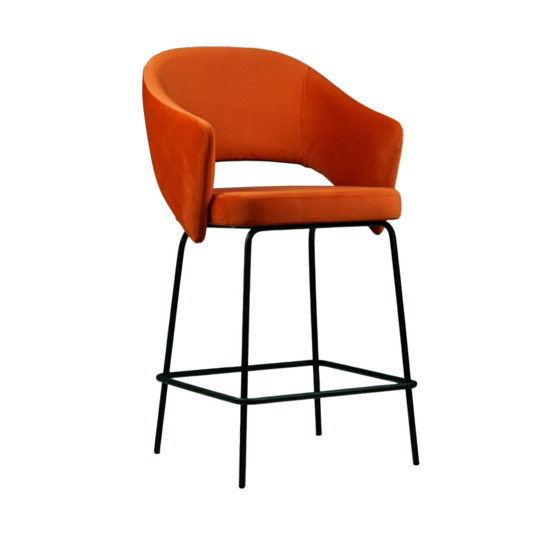 Fly chair, orange velour, spider bar legs - photo 1