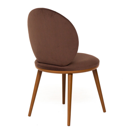 Ronda chair, brown velour, beech legs - photo 4