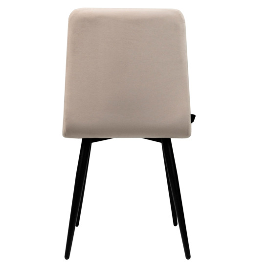 Olss chair, beige velour, metal legs - photo 4