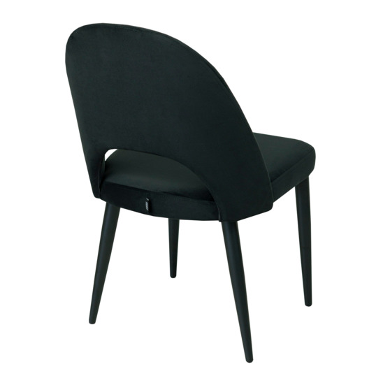 Mallin chair, black velour, black legs - photo 3