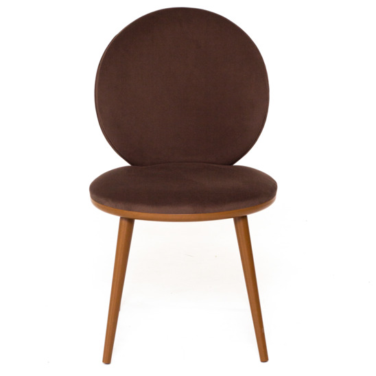 Ronda chair, brown velour, beech legs - photo 2