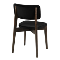 Product photo Topas chair, velour Velutto-34 black, stain wenge from the ChiedoCover company.