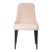 Product photo Kongsberg chair, soft pink velour, black legs from the ChiedoCover company.