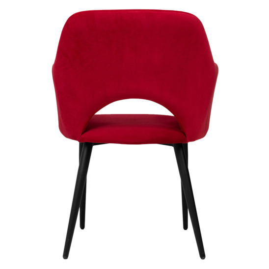 Aqua chair, black legs, red velour - photo 4