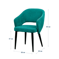 Product photo Fly chair, blue matting, metal legs from the ChiedoCover company.