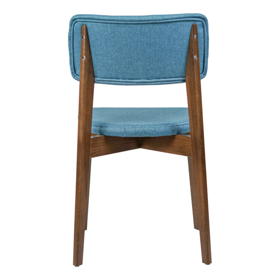 Topas chair, Montreal 57 turquoise matting, antique walnut - photo 4