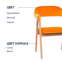 Product photo Dolce half-seat, Velour orange  from the ChiedoCover company.