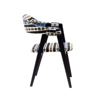 Product photo Dolche half-seat Kilim 205 tapestry, beech legs, black stain from the ChiedoCover company.