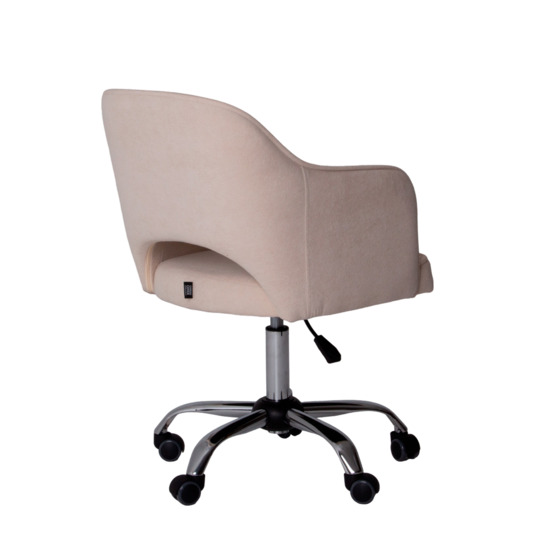 Rosa chair, chenille Epic 04, on a wheel base, chrome - photo 4