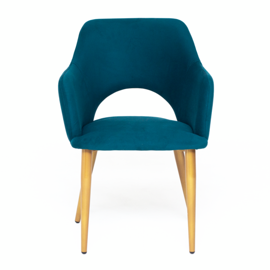 Aqua chair, blue velour - photo 2