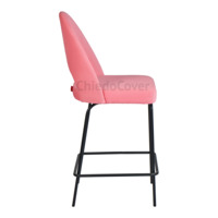 Product photo Mallin bar stool, pink corduroy, metal legs from the ChiedoCover company.