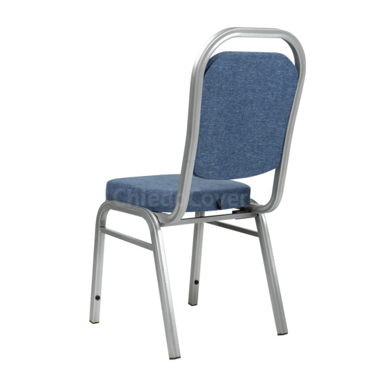 Denmark chair 25mm - silver, chenille blue - photo 3