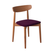 Product photo Rockwell chair, Teddy 646 velour cushion, beech lacquer from the manufacturer ChiedoCover, product picture, real product photo