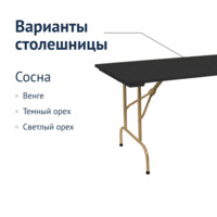 Product photo Leader 1 table, 1200x800, outdoor slats, black, champagne from the ChiedoCover company.