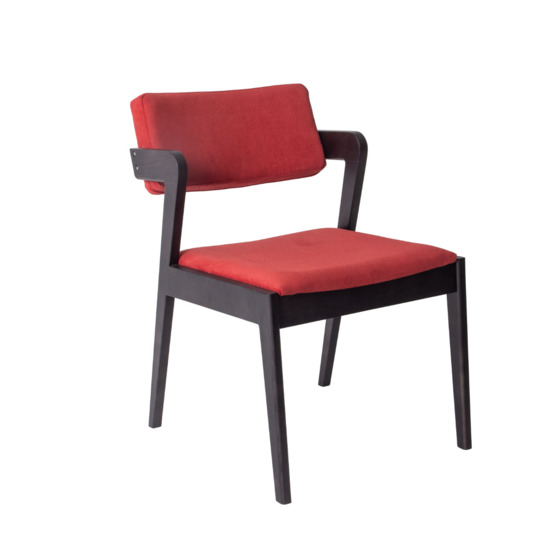 Half-seat Ostin, velour Verona 23 Red, legs beech stain black - photo 1