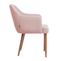 Product photo Tulip chair without stitching, selesta 27 velour, light walnut from the ChiedoCover company.