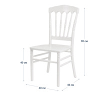 Product photo Napoleon White Wooden Chair from the ChiedoCover company.