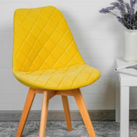 Product photo Frankfurt chair cover, large diamond, mustard from the manufacturer ChiedoCover, product picture, real product photo