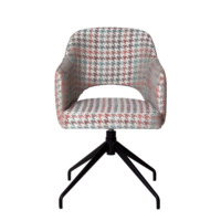 Product photo Rosa chair on a swivel base, chenille Modena Combi , black from the ChiedoCover company.