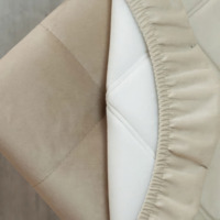 Product photo Chair cover with CHILLY backrest, large stitching, beige from the ChiedoCover company.