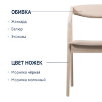 Product photo Wooden half-seat for Fendi house, beige from the ChiedoCover company.