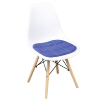 Product photo Chair cushion, biscuit, blue velour from the manufacturer ChiedoCover, product picture, real product photo