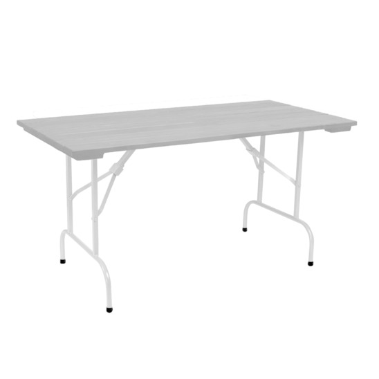 Leader 1 table, outdoor made of slats, grey, white - photo 1