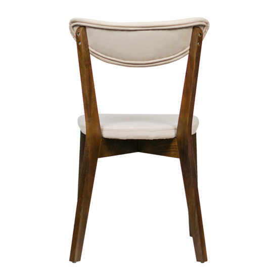 Ruby chair, velour Velutto-04 (light beige), antique walnut - photo 4