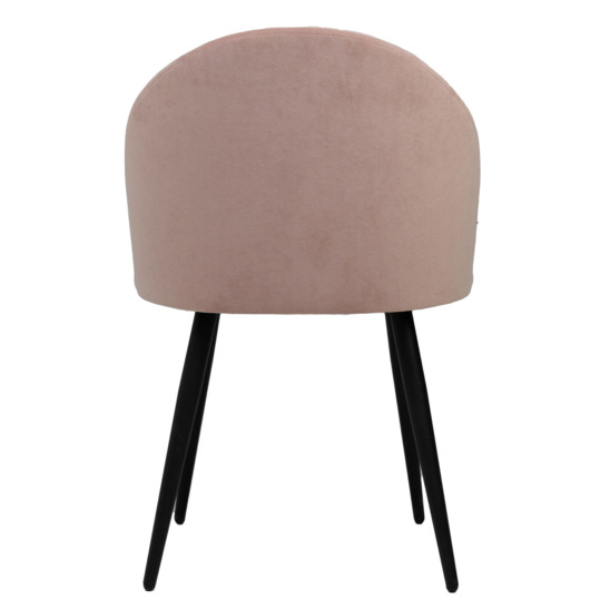 Solar chair, black legs, pink velour - photo 4