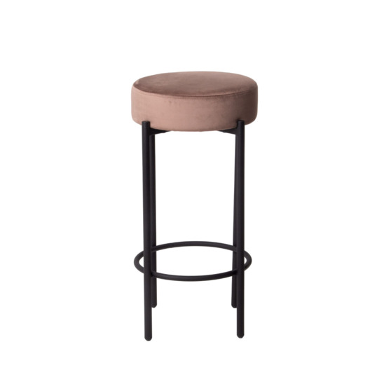 Bar stool Ciple MR7, velour bella 05, frame black moire - photo 1