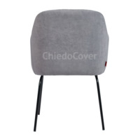 Product photo Tulip chair, grey velour, metal legs from the ChiedoCover company.