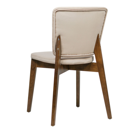 Safir chair, velour Velutto-04 light beige, antique walnut - photo 5